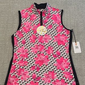 Tail Activewear, Mock Neck 1/4 Zip Golf Shirt, Medium